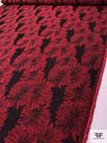 Floral Brocade - Red / Black