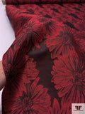 Floral Brocade - Red / Black