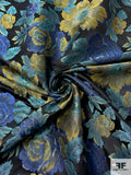 Floral Brocade - Blue / Yellow / Turquoise / Black
