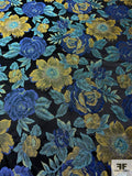 Floral Brocade - Blue / Yellow / Turquoise / Black