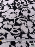Ikat Floral Suiting-Style Brocade - Black / Off-White