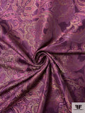 Paisley Floral Brocade - Purple / Magenta / Tan