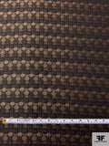 Circle Theme Brocade with Lurex Detailing - Dull Brown / Black / Gold