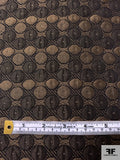 Circle Theme Brocade with Lurex Detailing - Dull Brown / Black / Gold