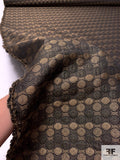 Circle Theme Brocade with Lurex Detailing - Dull Brown / Black / Gold