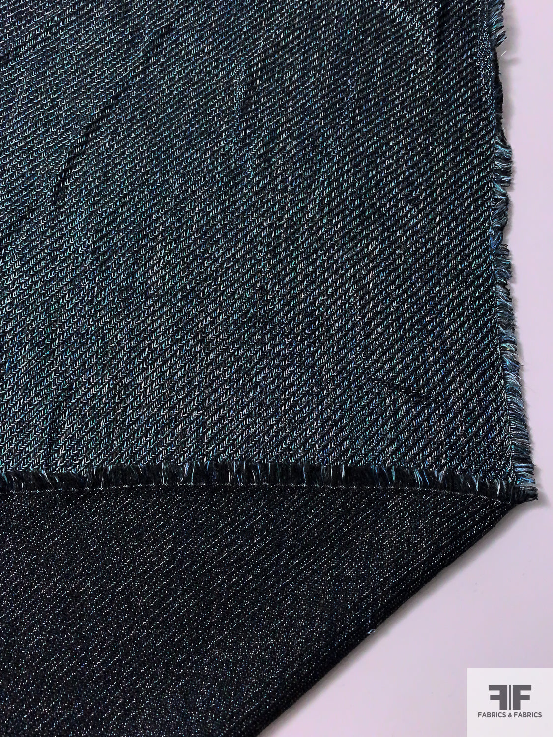 Italian Twill-Weave Suiting - Teal / Blue / Silver / Black