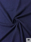 Italian Spring Tweed Suiting - Navy / Purple / Black