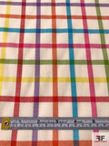 Made in England Plaid Wool Suiting - Cream / Multicolor