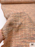 Italian Wool Blend Jacket Weight Tweed - Shades of Orange / Ivory / Brown