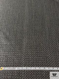 Italian Virgin Wool Tweed Suiting with Lamination Fibers - Black / Off-White