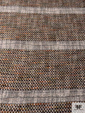 Geometric Tweed Suiting - Browns / Olive / Off-White
