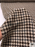 Houndstooth Jacket Weight Tweed - Brown / Light Beige / Heather Grey