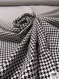 Houndstooth Cotton Tweed Suiting - Black / Off-White