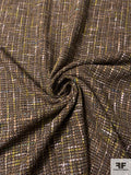 Italian Classic Tweed Suiting - Browns / Lime / White / Grey