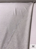 Italian Basketweave Spring Tweed Suiting - Grey / Off-White / Ivory