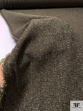 Classic Speckled Tweed Suiting - Dark Brown / Sage / Multicolor