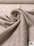 Italian Luxury Tweed Suiting - Beige / Off-White