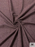 Italian Mini Pattern Wool Tweed Suiting - Purple / Off-White / Multicolor