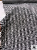 French Malhia Kent Spring Tweed Suiting - Black / Off-White