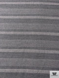 Italian Striped Brushed Suiting - Shades of Grey