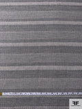 Italian Striped Brushed Suiting - Shades of Grey