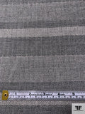 Italian Striped Brushed Suiting - Shades of Grey