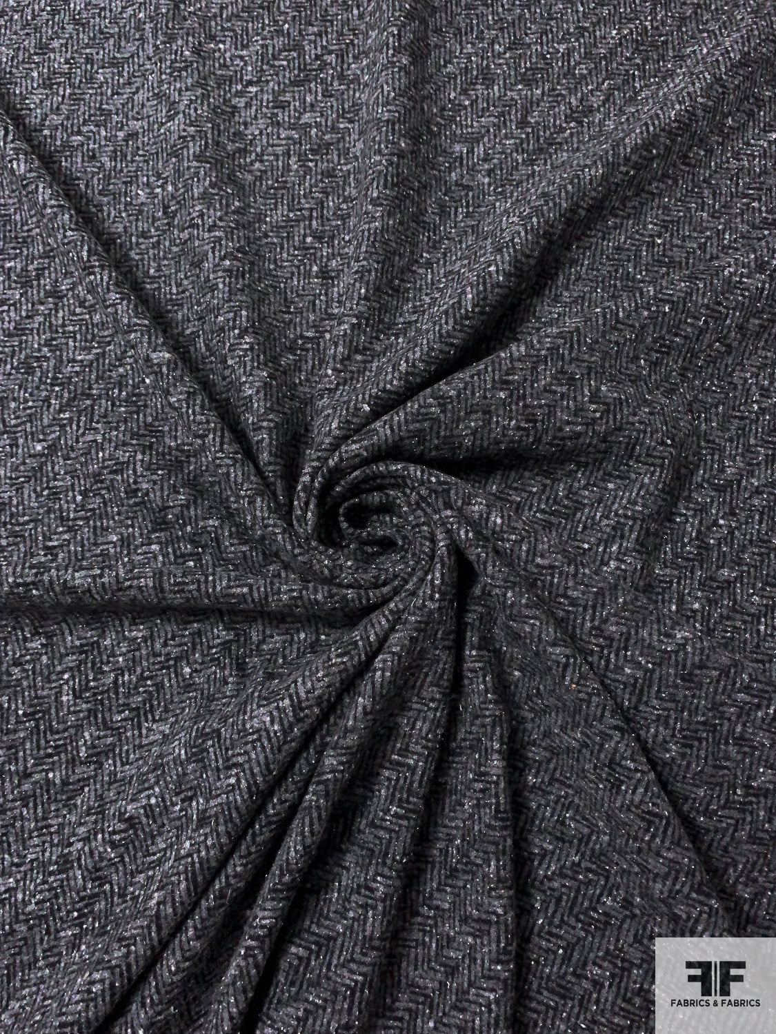 Italian Tweed-Look Woven Knit - Grey / Black