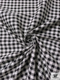 Gingham Check Micro-Bouclé Suiting - Black / Off-White