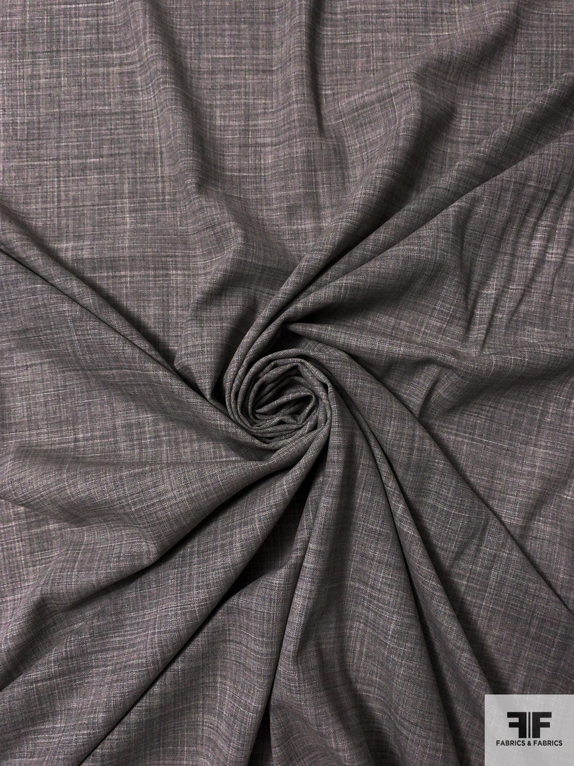 Heathered Iron Gray Viscose/Polyester/Wool/Elastane Brushed Stretch Suiting  - Imported From Italy - 56W > Wool Fabric > Fabric Mart