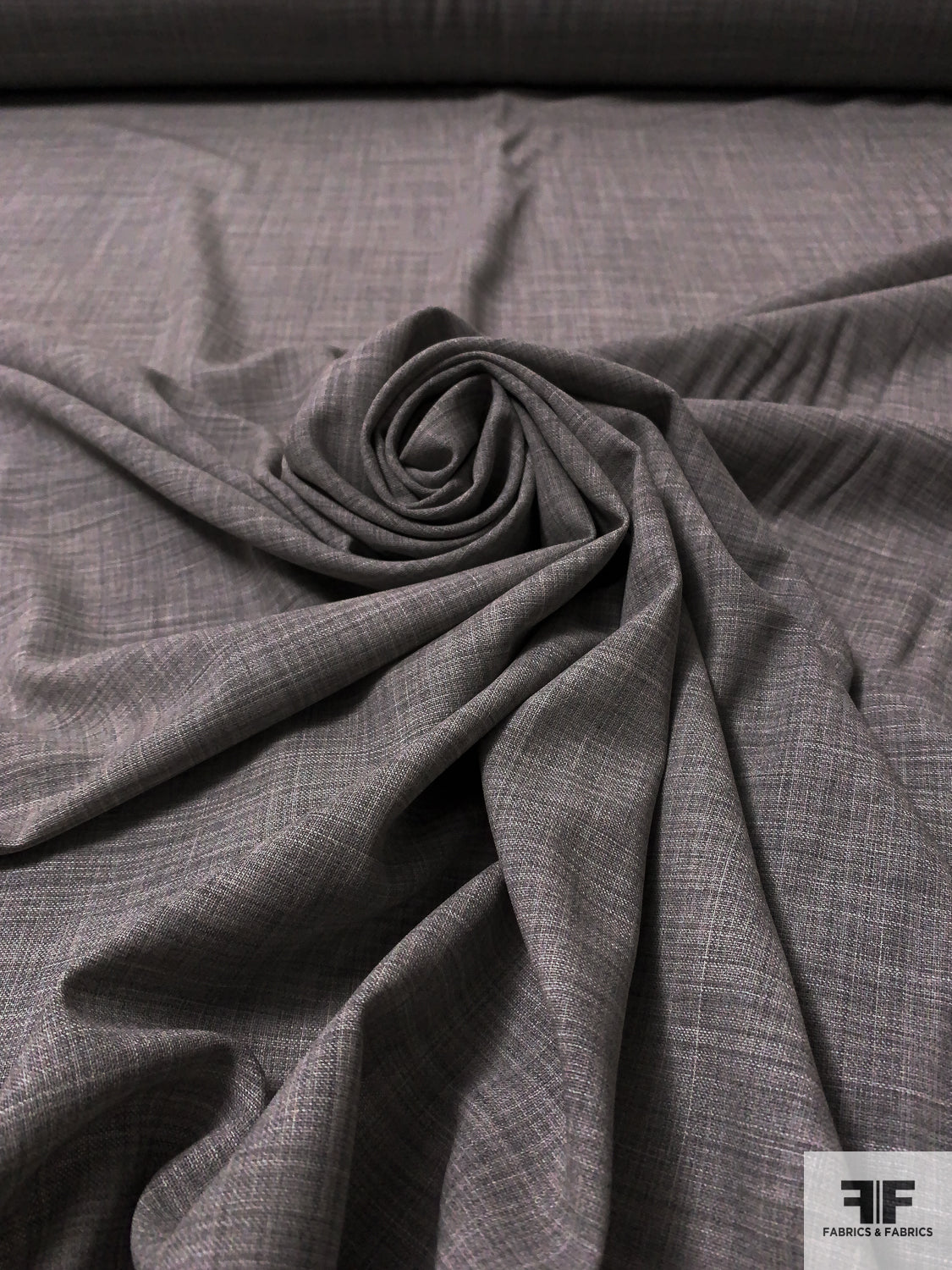 Italian Fine Plain-Weave Stretch Wool Suiting - Grey