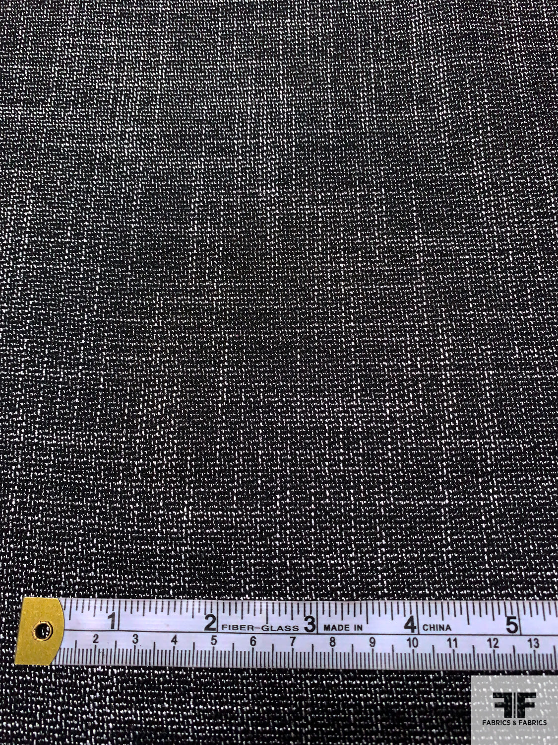 Italian Fine-Weave Bonded Suiting - Black / Off-White
