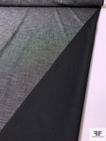 Italian Fine-Weave Bonded Suiting - Black / Off-White