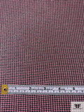 Italian Micro-Houndstooth Yarn-Dyed Metallic Suiting - Hot Pink / Black / White / Silver