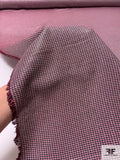 Italian Micro-Houndstooth Yarn-Dyed Metallic Suiting - Hot Pink / Black / White / Silver