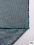 Italian Micro-Houndstooth Yarn-Dyed Metallic Suiting - Turquoise / Black / White / Silver