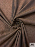 Italian Twill Weave Stretch Metallic Suiting - Copper Brown