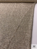 Italian Metallic Tweed Suiting - Rose Gold / Off-White / Grey