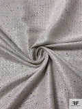 Italian Novelty Metallic Tweed Suiting - Silver / White / Cream / Black