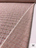 Italian Luxe Metallic Tweed Suiting with Fine Sequins - Pinks / Gold / Silver