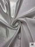 Italian Solid Stretch Lamé Suiting - Silver