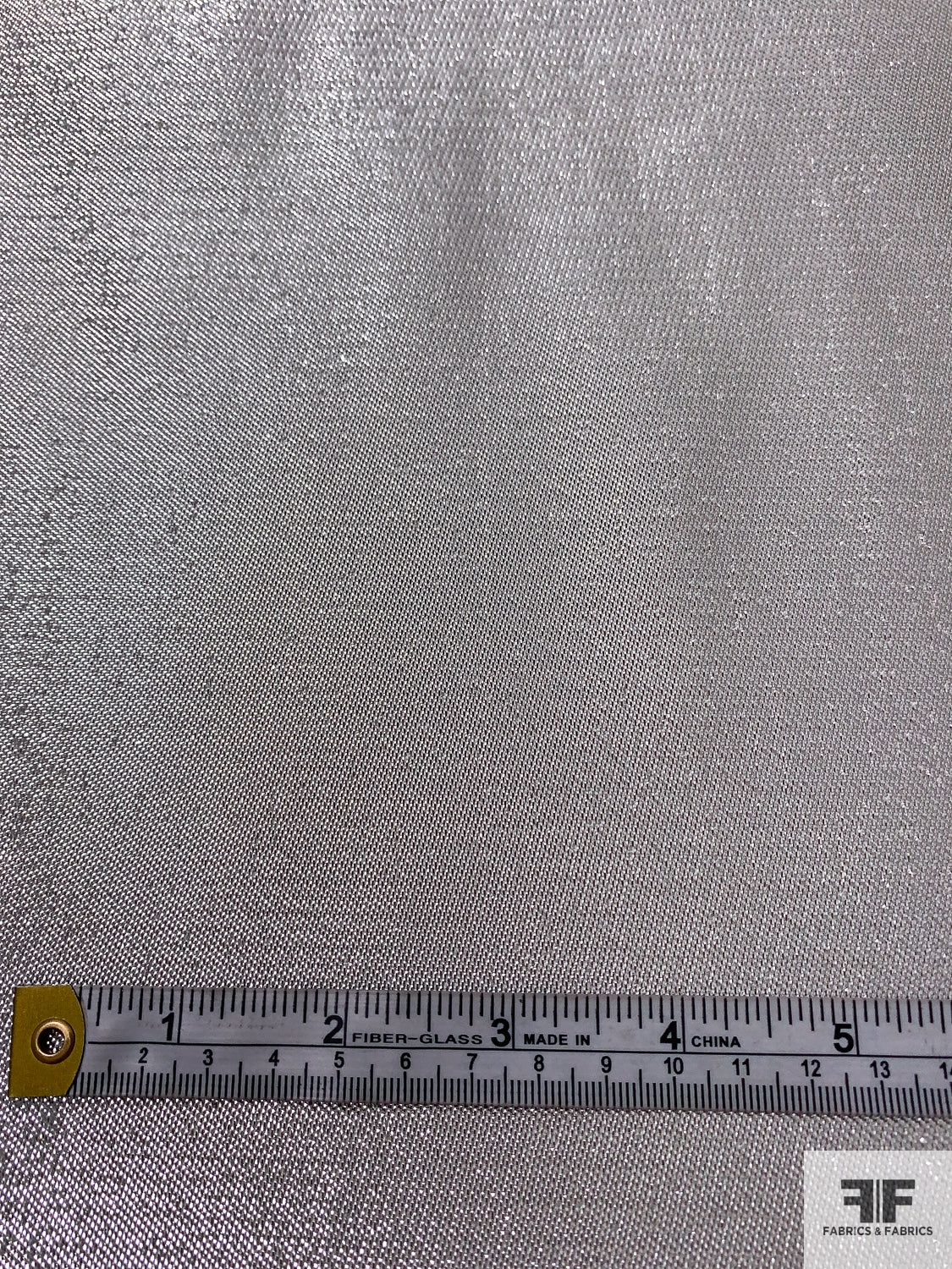 Italian Solid Stretch Lamé Suiting - Silver