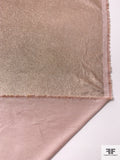 Metallic Foil Printed Faux Suede - Rose Gold