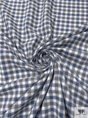Navy Blue & White Gingham Fabric By The Yard - Perfect For Summer Dresses & Crafts