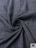 Linen-Weave Cotton - Denim Blue