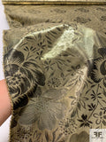 Italian Floral Jacquard Tissue Lamé - Gold / Black