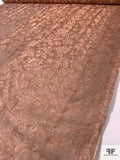 Italian Floral Jacquard Metallic Organza - Light Copper