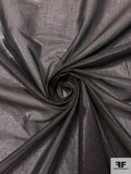 Italian Solid Soft Shimmer Organza - Dark Earthy Grey