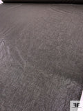 Italian Solid Soft Shimmer Organza - Dark Earthy Grey