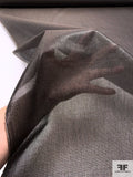 Italian Solid Soft Shimmer Organza - Dark Earthy Grey