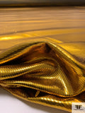 Italian Solid Twill-Weave Lamé - Electric Gold